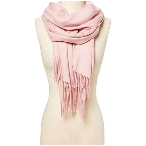 Light Pink Solid Scarfs For Women Fashion Warm Neck Womens Winter Scarves Pashmina Silk Scarf