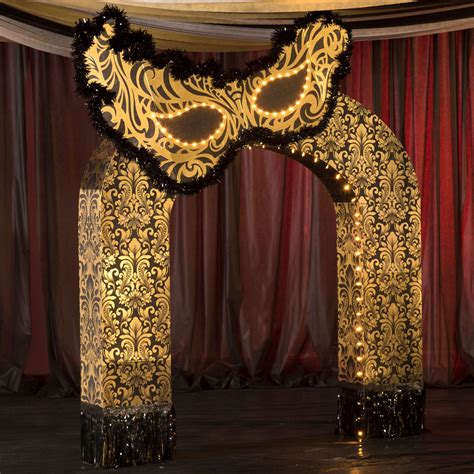 There are so many decorations available to help you make the room look sophisticated and classy. Midnight Masquerade Arch | Masquerade ball decorations ...