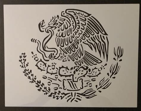 Mexico Mexican Flag Emblem Eagle Custom Stencil My Custom Stencils