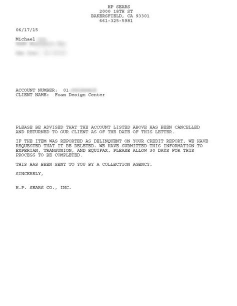 Letter Of Deletion Template