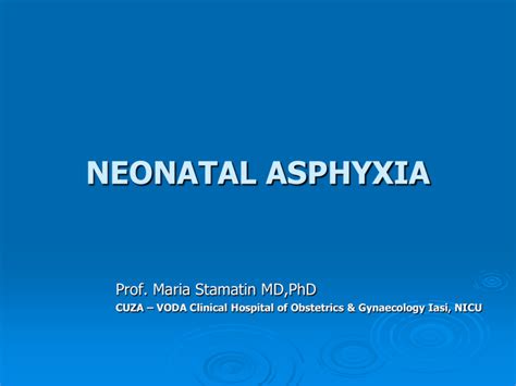 Neonatal Asphyxia