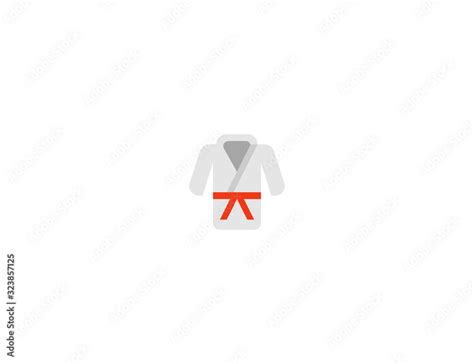 Martial Arts Uniform Vector Flat Icon Isolated Wrestling Judo