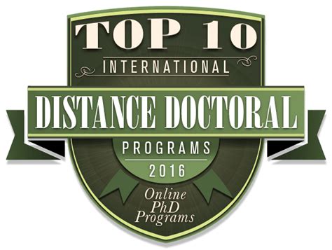 Find a programme or course for your study in malaysia. Top 10 International Distance Doctoral Programs - Online ...