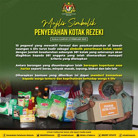 Mindef Malaysia On Twitter Majlis Simbolik Penyerahan Kotak Rezeki