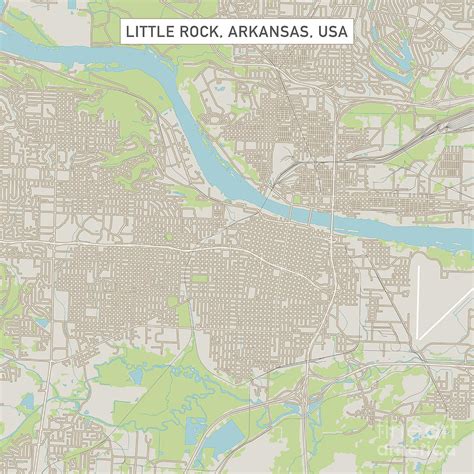 Little Rock Arkansas Usa Map
