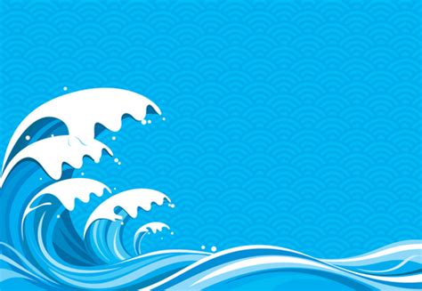Surging Sea Wave Vector Backgrounds 05 Vector Background Free Download