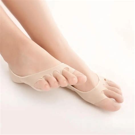 1 Pair Fashion Five Toes Socks Invisible Foot Breathable Massage Black Khaki Women Fingers Care