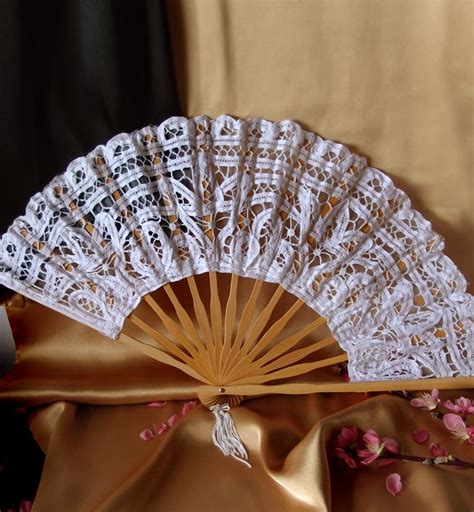 11 White Lace Hand Fan For Weddings Hand Fan Hand Fans For Wedding Fan
