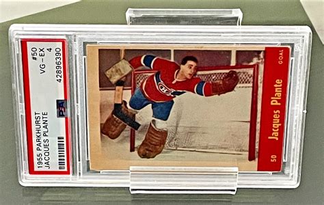 Jacques Plante 50 Prices 1955 Parkhurst Hockey Cards