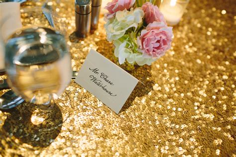 Gold Sequin Table Linens Elizabeth Anne Designs The Wedding Blog