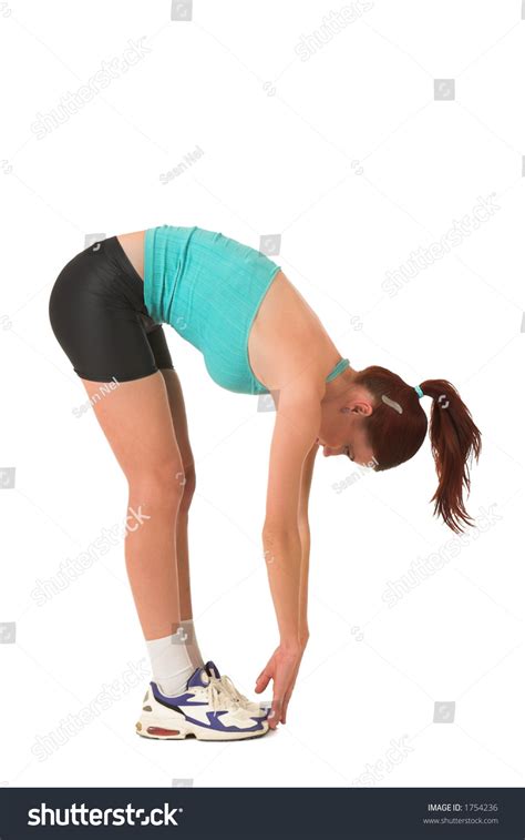 Woman Bending Over Touching Toes Stock Photo 1754236 Shutterstock