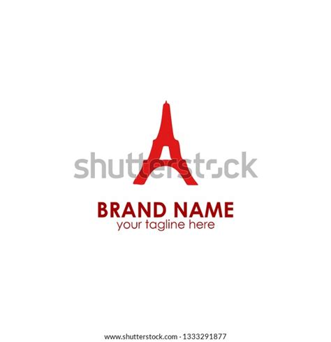 Eiffel Tower Love France Vector Logo Stock Vector Royalty Free
