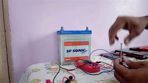 Connect the positive lead from the car battery charger to the positive terminal on your battery. CHARGING CAR BATTERY WITH LAPTOP CHARGER (HINDI). - YouTube