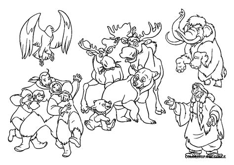 Have lots of coloring fun with the coloring book pages of disney. Brother bear coloring pages to download and print for free