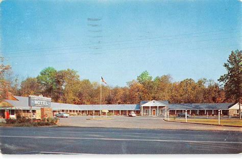 Falmouth Virginia Birds Eye View Town And Country Motel Vintage Pc