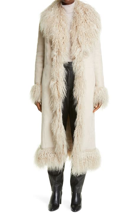 saks potts bonnie genuine shearling coat nordstrom shearling coat womens faux fur coat coat