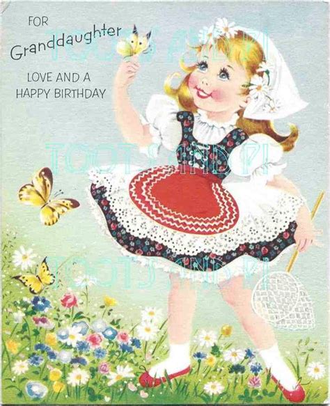 Cute Little Girl Birthday Card With Butterflies By Tootsandpi Little