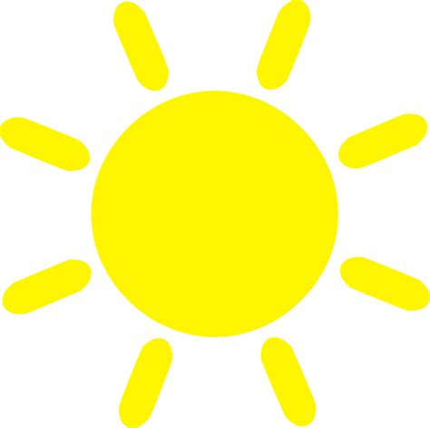 Clipart Yellow Sun Icon