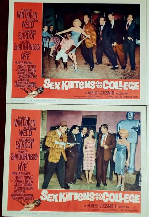 1960 orig sex kittens go to college lobby card set mamie van doren conway twitty ebay