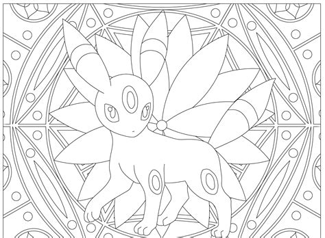 Umbreon Coloring Pages Free Printable Activity Shelter Ukup