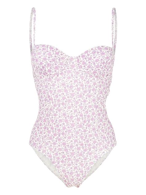 Tory Burch Floral Print Swimsuit Farfetch