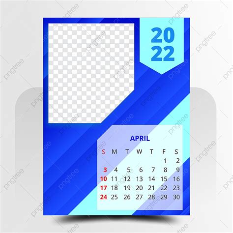 Gambar Desain Kalender Meja 2022 Bulan April Templat Untuk Unduh Gratis