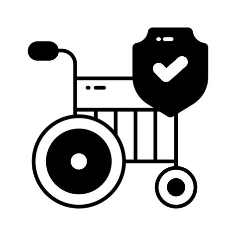 Wheelchair With Safety Shield Concept Icon Of Disability Insurance