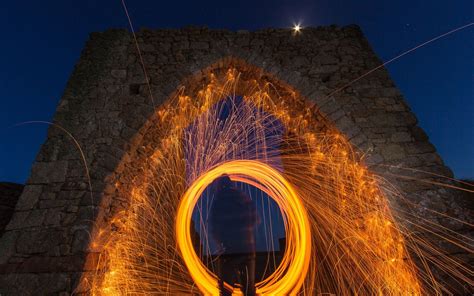 Long Exposure Night Architecture Arch Sparks Photography