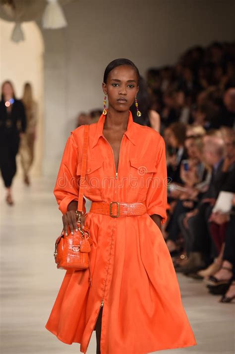 new york ny september 11 a model walks the runway at ralph lauren fashion show editorial