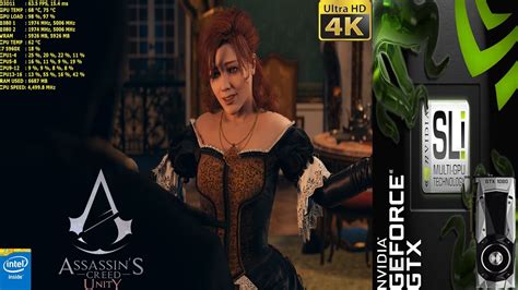 Assassin S Creed Unity Ultra Setting 4K GTX 1080 SLI I7 5960X 4