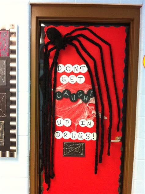 Find out entryway decorating ideas such as how to furnish an entryway, foyer decorating ideas, how to make a hallway look wall shelves are great foyer decorating ideas. Halloween/drug awareness door decoration | Red ribbon week ...