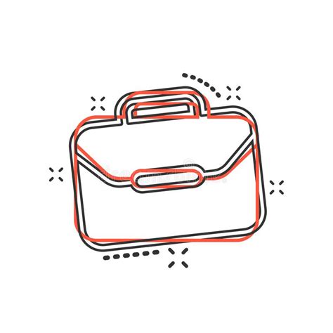 Vector Cartoon Suitcase Icon In Comic Style Luggage Bag Sign Il Stock