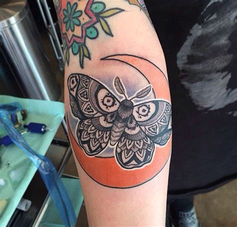 Indie Moth Tattoo By Johnathan Penchoff Traveling Tattoo Artist From