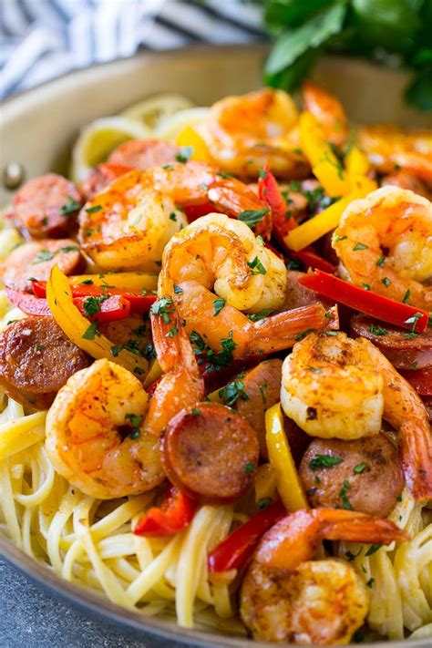Cajun shrimp pasta will satisfy a crowd! Cajun Shrimp and Sausage Pasta - Dinner at the Zoo