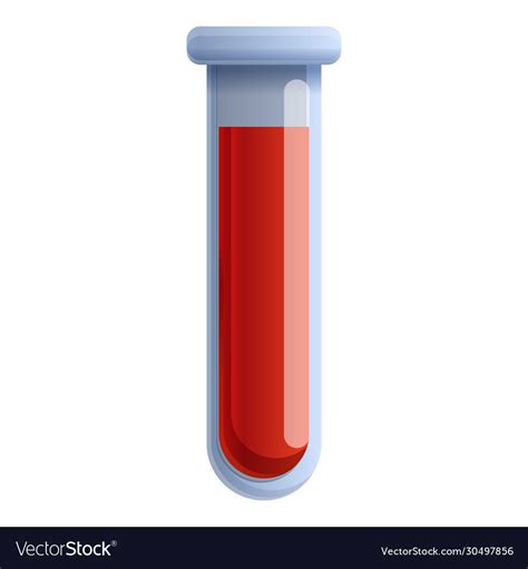 Blood Test Tube Icon Cartoon Style Royalty Free Vector Image