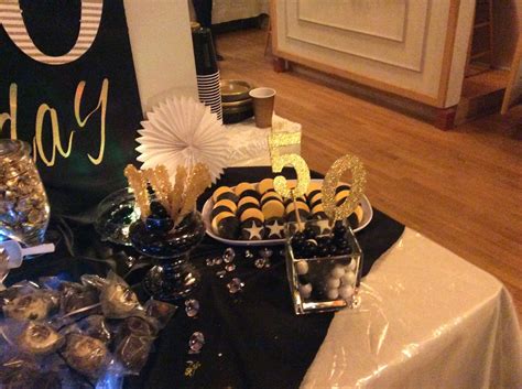 Desserts table for 50th birthday party | Dessert table, 50th birthday