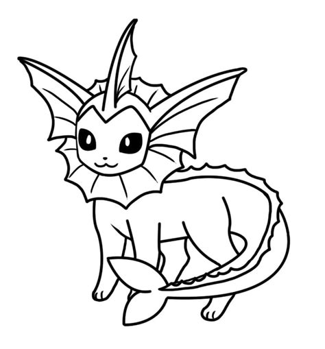 Vaporeon Pokemon Coloring Page Download Print Or Color Online For Free