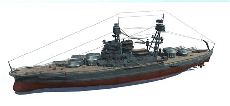 D Model Uss Arizona Battleship Vr Ar Low Poly Cgtrader