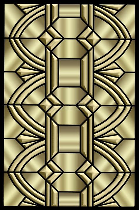 Metallic Art Deco Design Stock Images Image 8054444