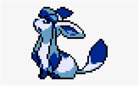 Glaceon Pokemon Pixel Art Glaceon 520x490 Png Download Pngkit