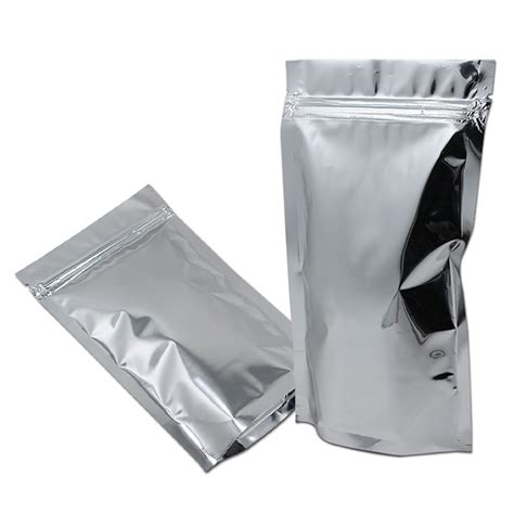 700pcs Lot Reclosable Silver Aluminum Foil Package Bag Wholesale Dried