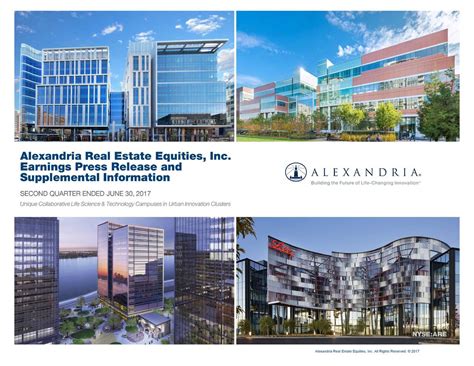 Alexandria Real Estate Equities Inc. 2017 Q2 - Results - Earnings Call