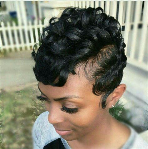 How to mold short relaxed hair how to finger wave black women hairstyles. Waves and curls | Short hair...don't care | Pinterest ...