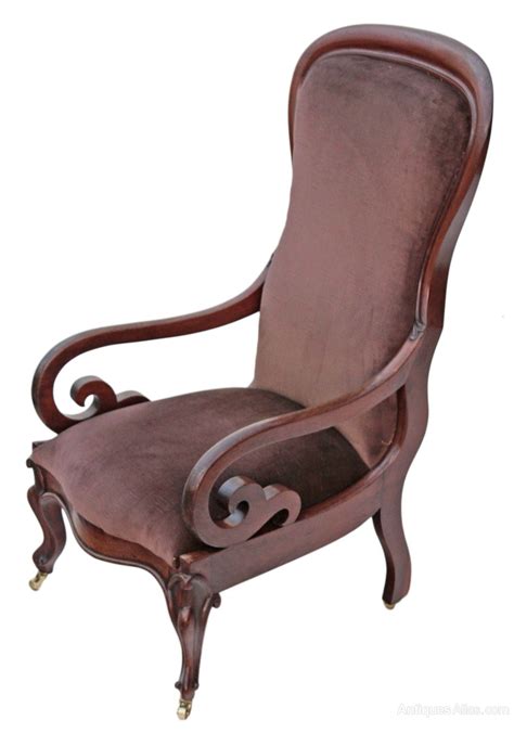 Victorian Ladies Scroll Armchair Chair Nursing Antiques Atlas