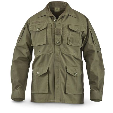 Mens Mil Tec Commando Jacket Padded Elbows Olive Drab 652651