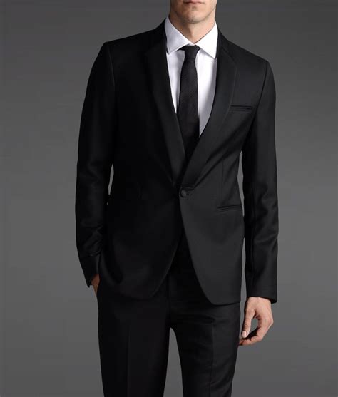 Emporio Armani One Button Suit In Black For Men Lyst