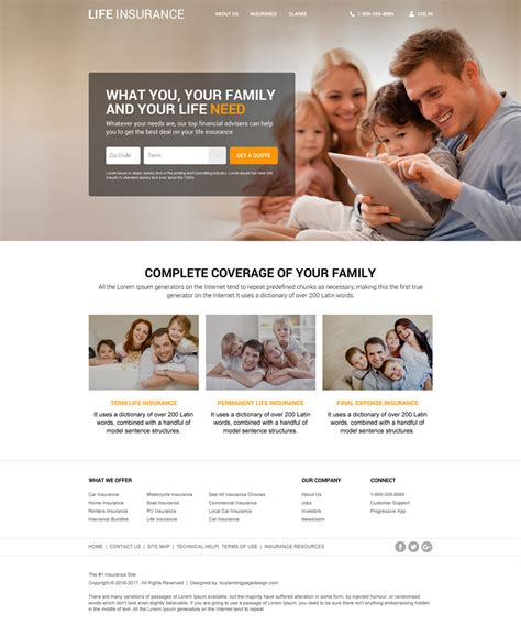 The new your life (nyl) website is not just on our inspirational designs list, it helps set the bar as one of the industry's. Responsive life insurance website design for professional company