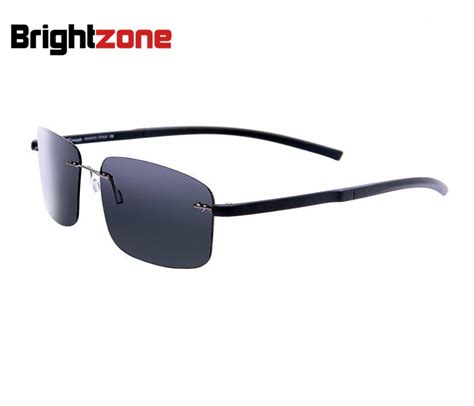2019 Classic Brand Designer Titanium Luxury Rimless Sunglasses Tr90 Ultralight Rectangle Men