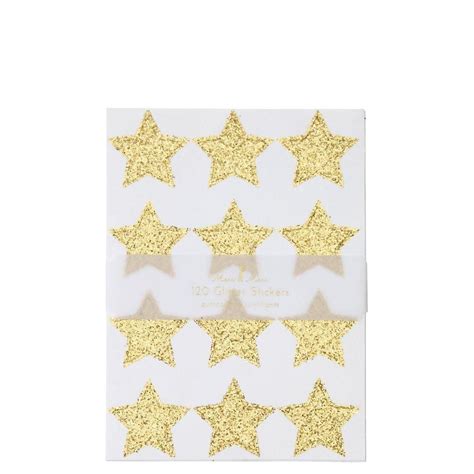 Gold Glitter Stars Sticker Sheets X 10 Sheets Gold Glitter Stars