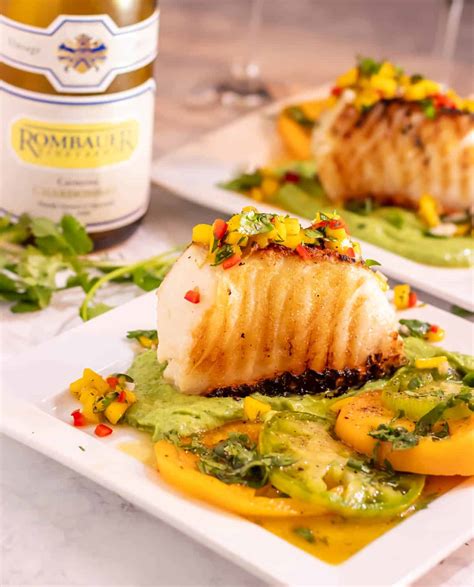 Mexican Grilled Sea Bass With Avocado Crema And Mango Salsa Beyond
